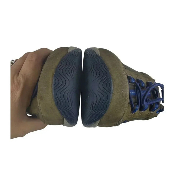 Dansko Helen Taupe Blue Slip On Sneakers EU38 US 7.5-8 No-Tie Leather Suede Work - Picture 8 of 11